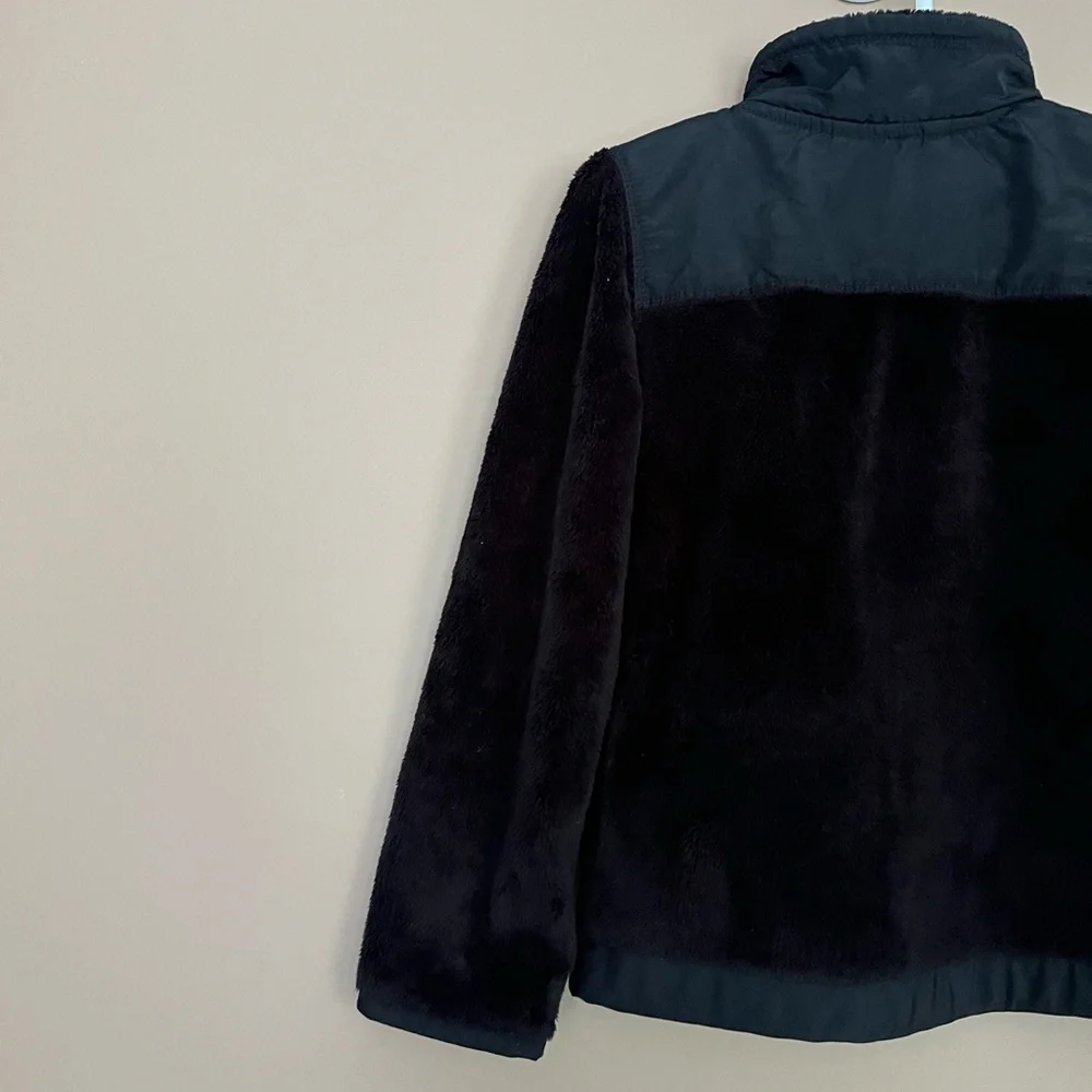 {The Children's Place} Fleece Full Zip Jacket in Black - Girls XS (4)